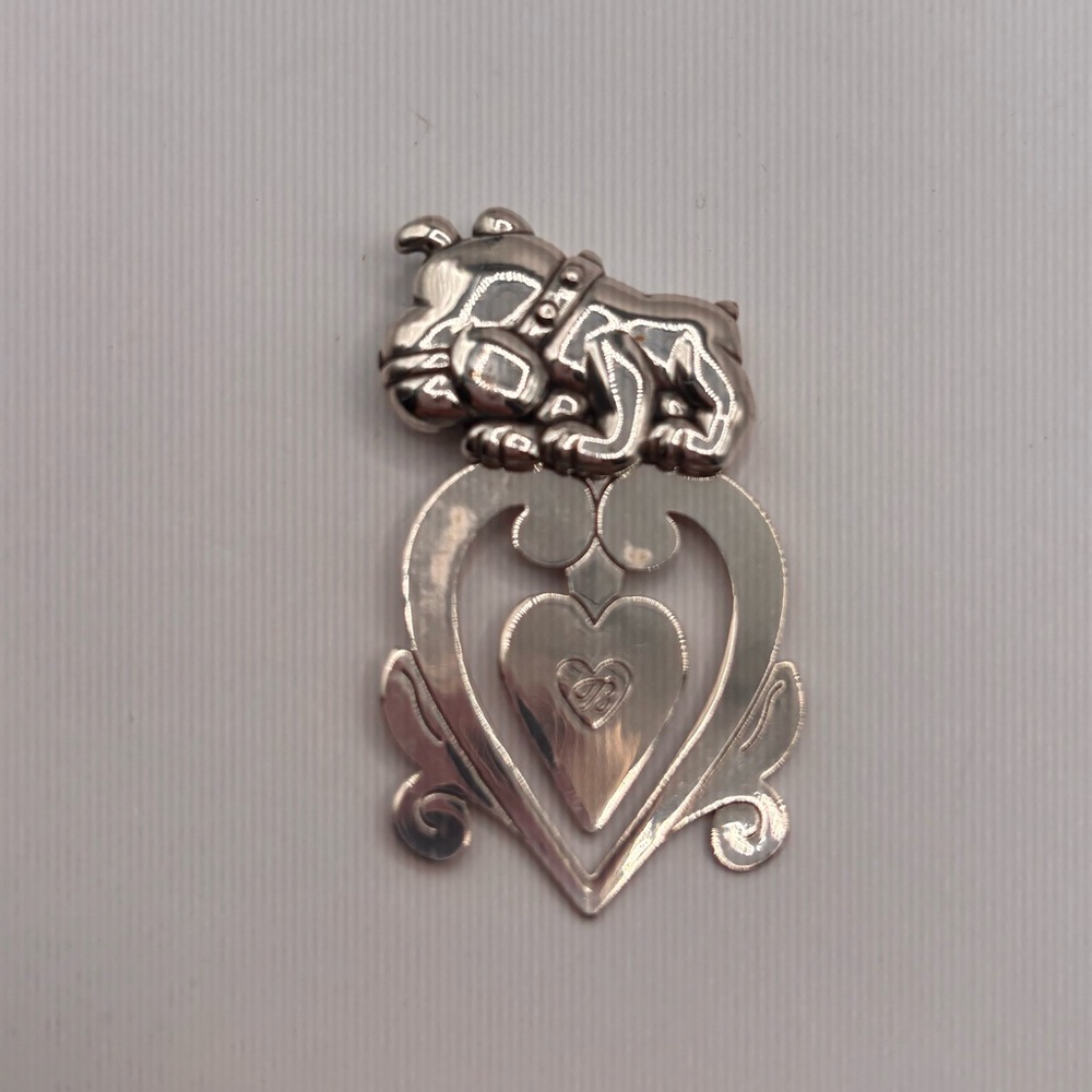 Brighton Bulldog Bookmark Silver Tone - Picture 2 of 3